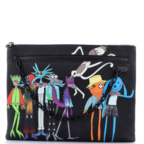 Louis Vuitton Handbags - Louis Vuitton LV Friends A4 Pouch Printed Monogram Taurillon Leather